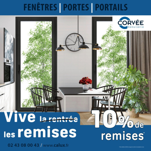 MENUISERIE CORVEE, remises de 10% sur vos menuiseries