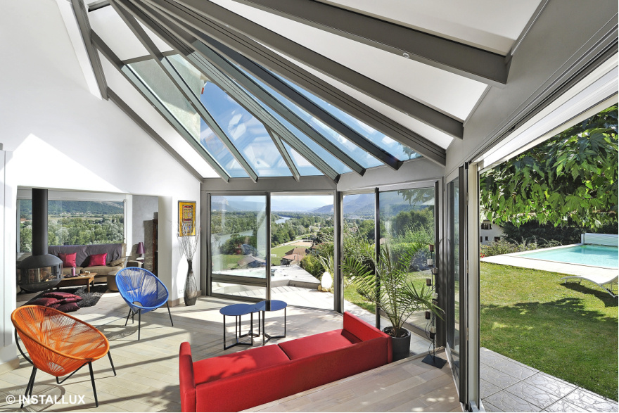 Véranda avec vue panoramique (intérieur)